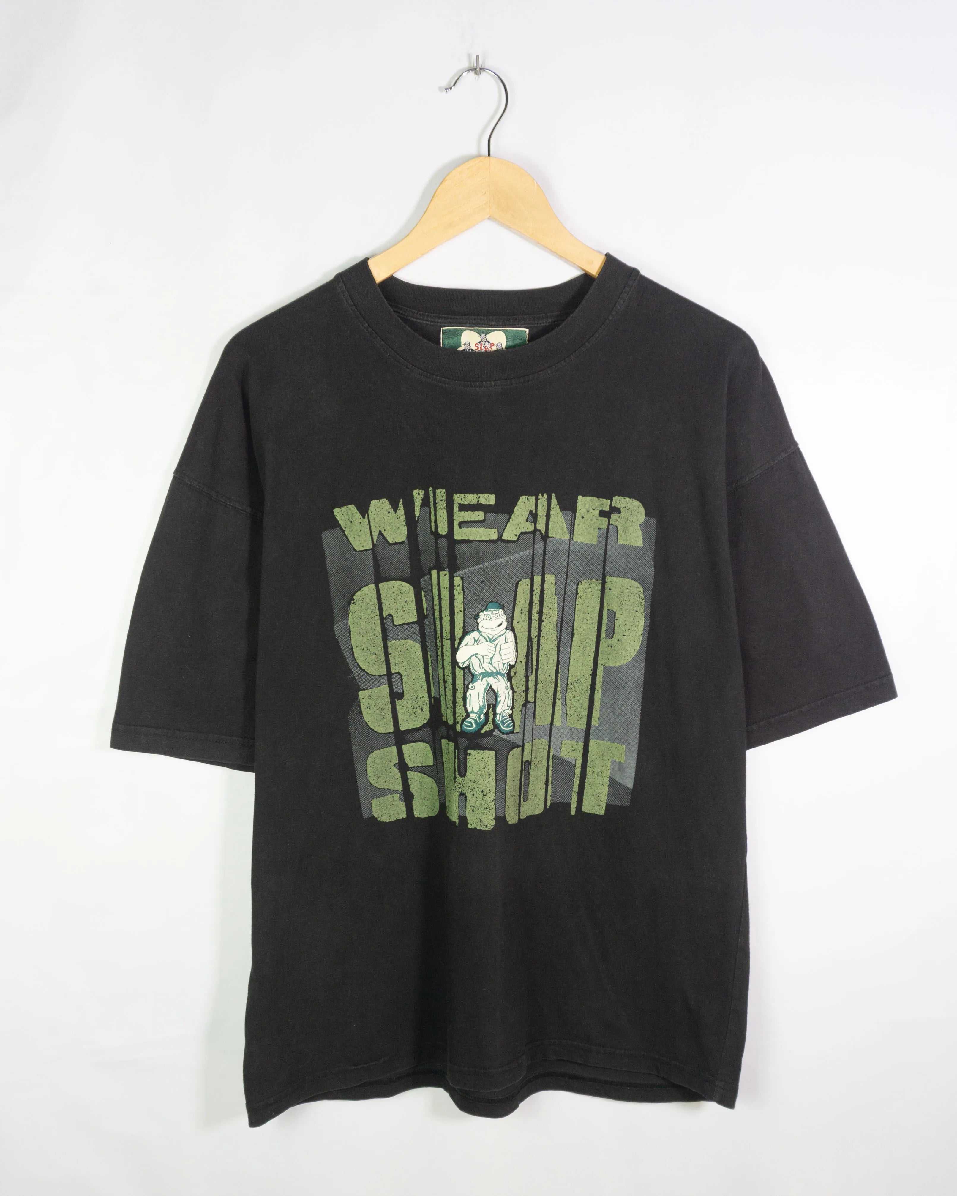 Camiseta Slap Warriors Shop Graphic Negra Vintage 00s — Talla XL