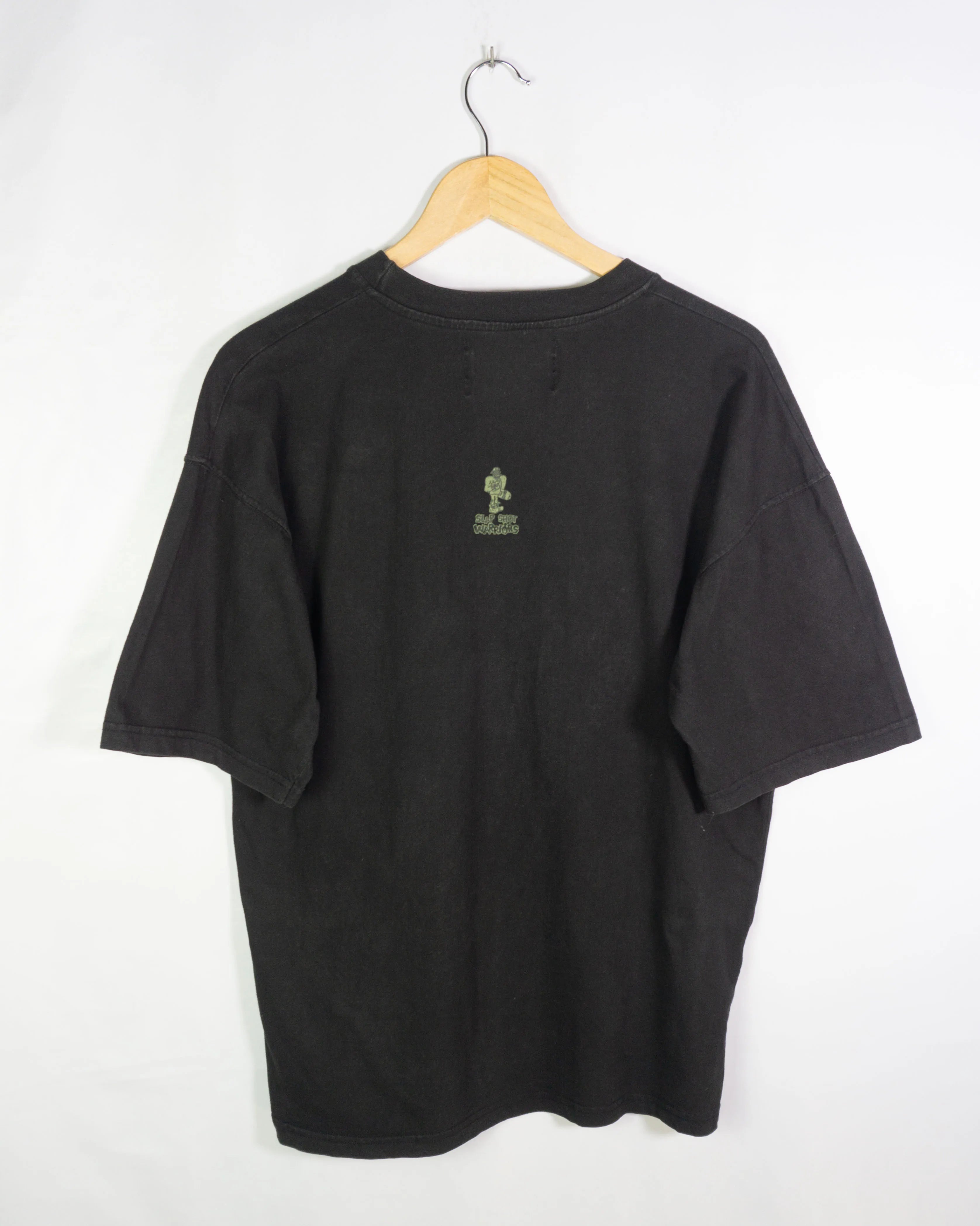 Camiseta Slap Warriors Shop Graphic Negra Vintage 00s — Talla XL