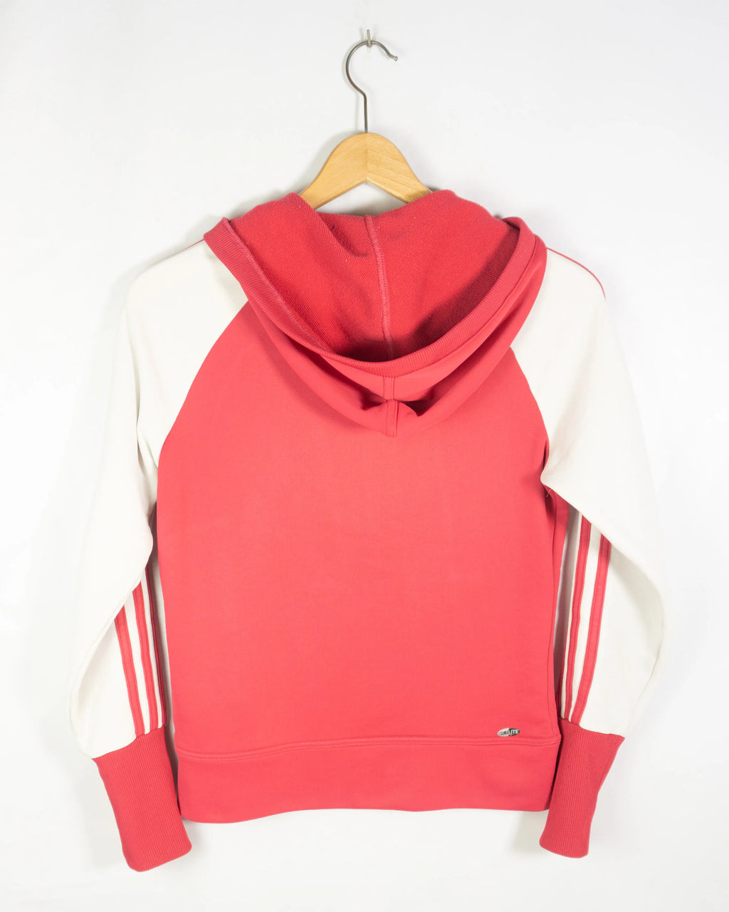 Chaqueta Adidas Capucha Coral 3 Bandas Mujer — Talla S