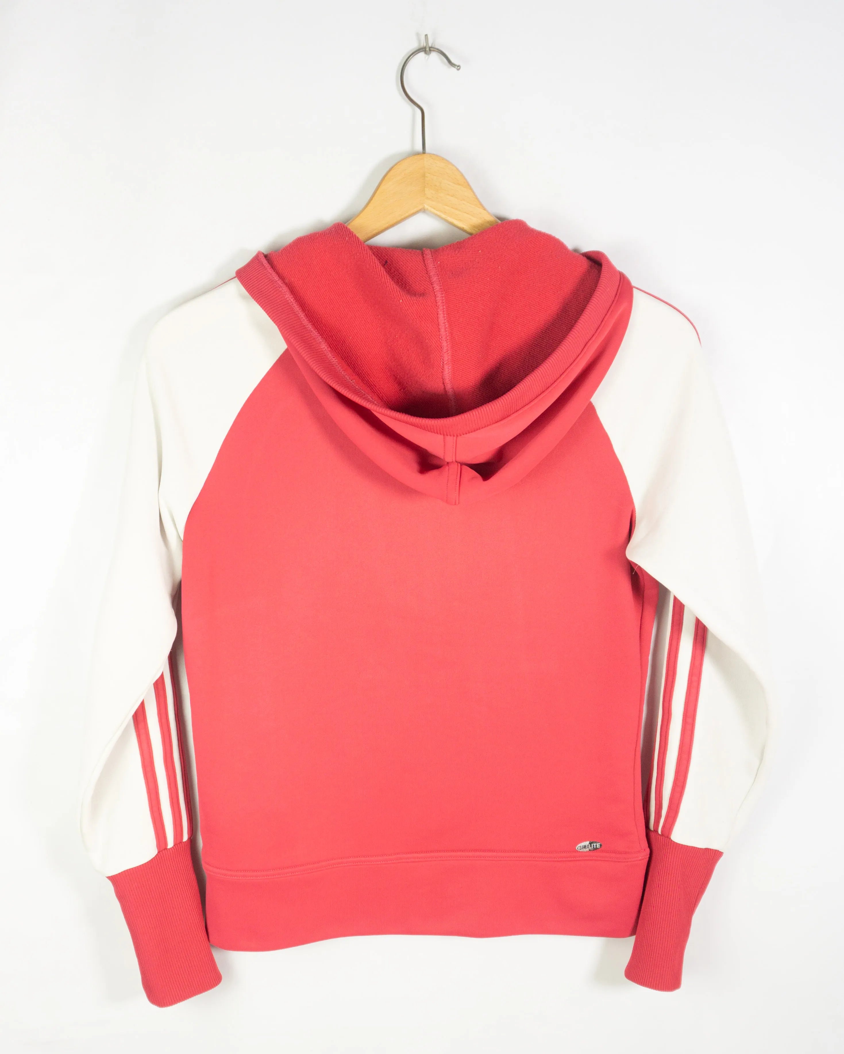 Chaqueta Adidas Capucha Coral 3 Bandas Mujer — Talla S