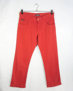 Pantalon Dolce Gabbana Rojo Algodon 00s — Talla 48