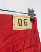 Pantalon Dolce Gabbana Rojo Algodon 00s — Talla 48