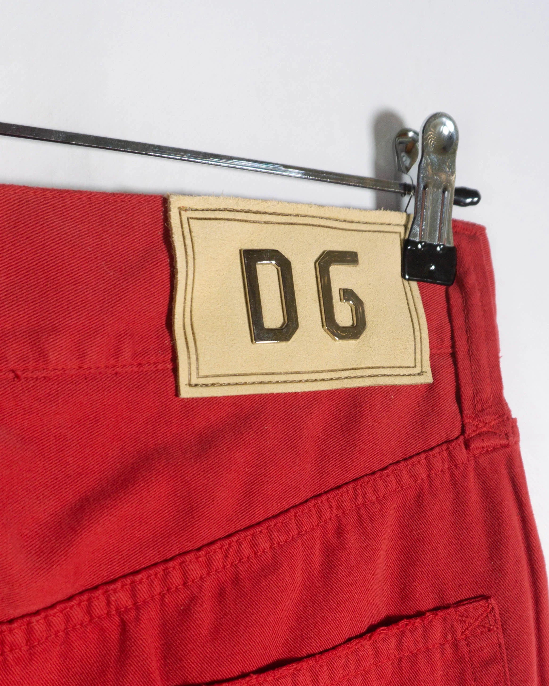 Pantalon Dolce Gabbana Rojo Algodon 00s — Talla 48