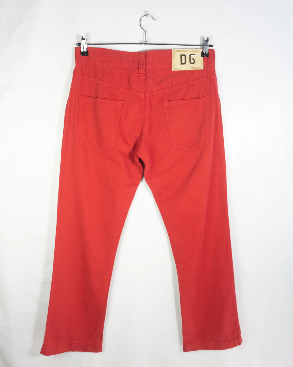 Pantalon Dolce Gabbana Rojo Algodon 00s — Talla 48
