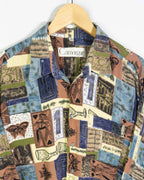 Camisa Vintage 90s Abstracta Crazy Pattern — Talla XL