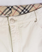 Pantalon Burberry Blanco Nova Check 00s Mujer — Talla M