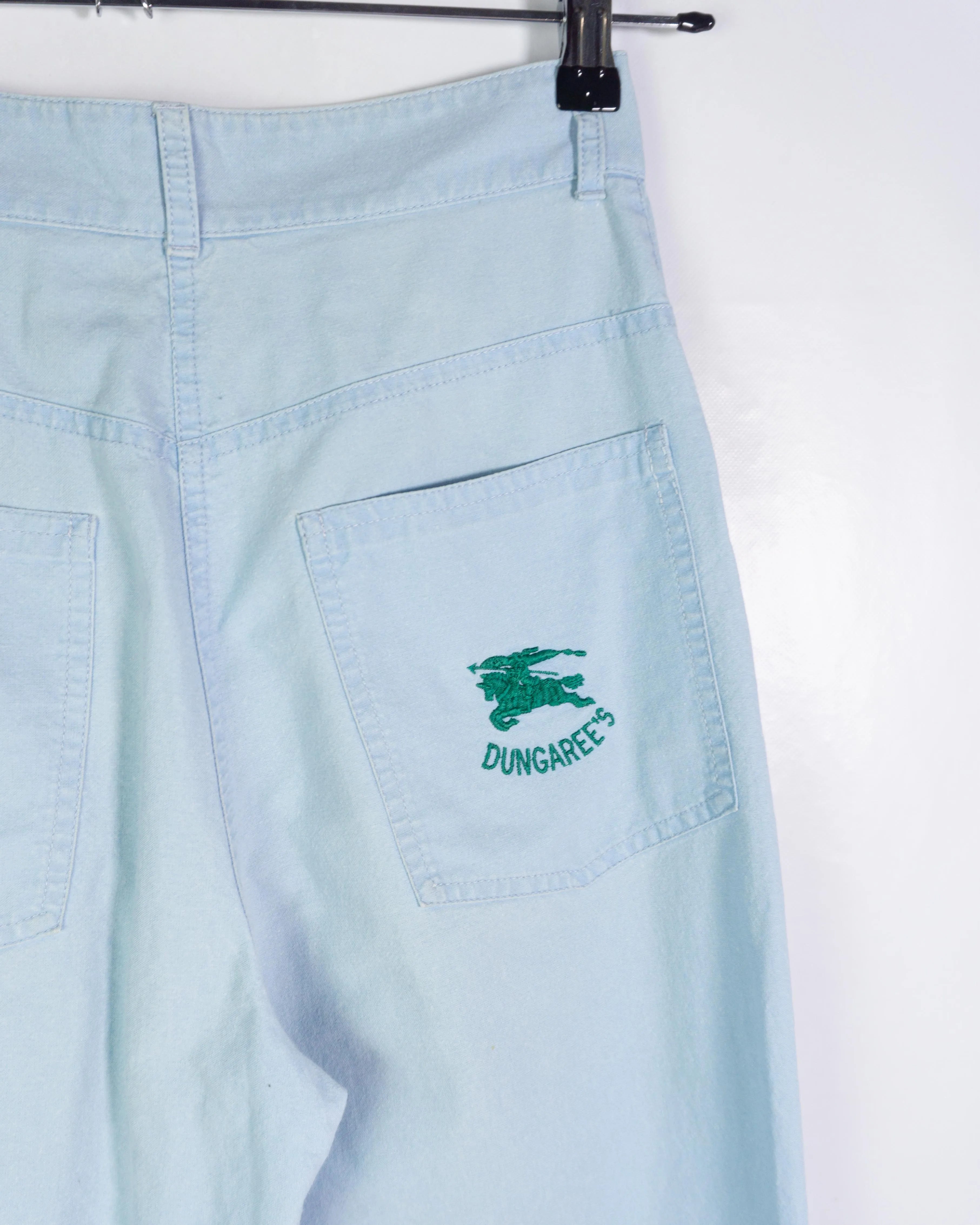 Pantalon Burberrys Vintage 80s Azul Mujer — Talla S