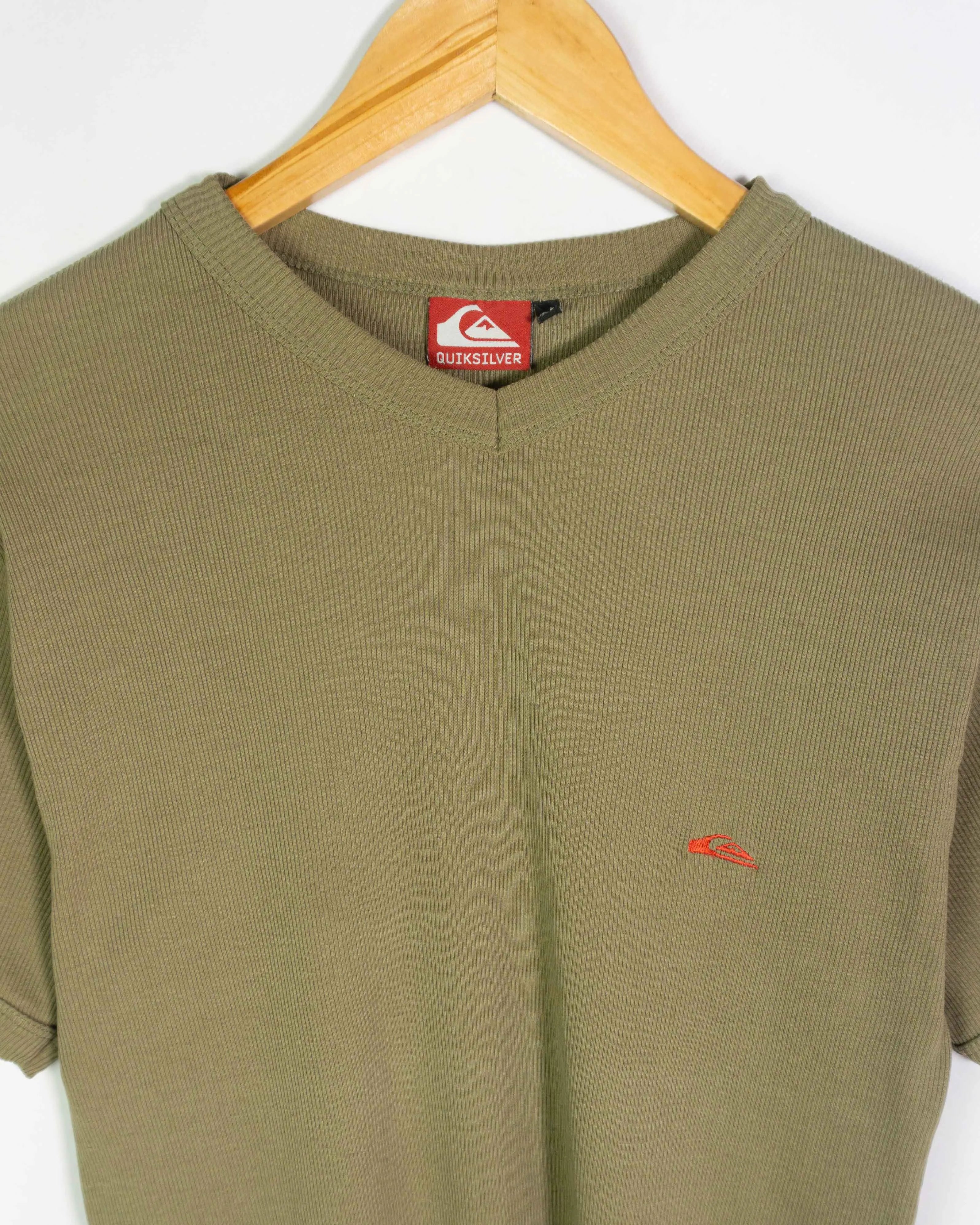 Camiseta Quiksilver Verde Vintage 00s — Talla M