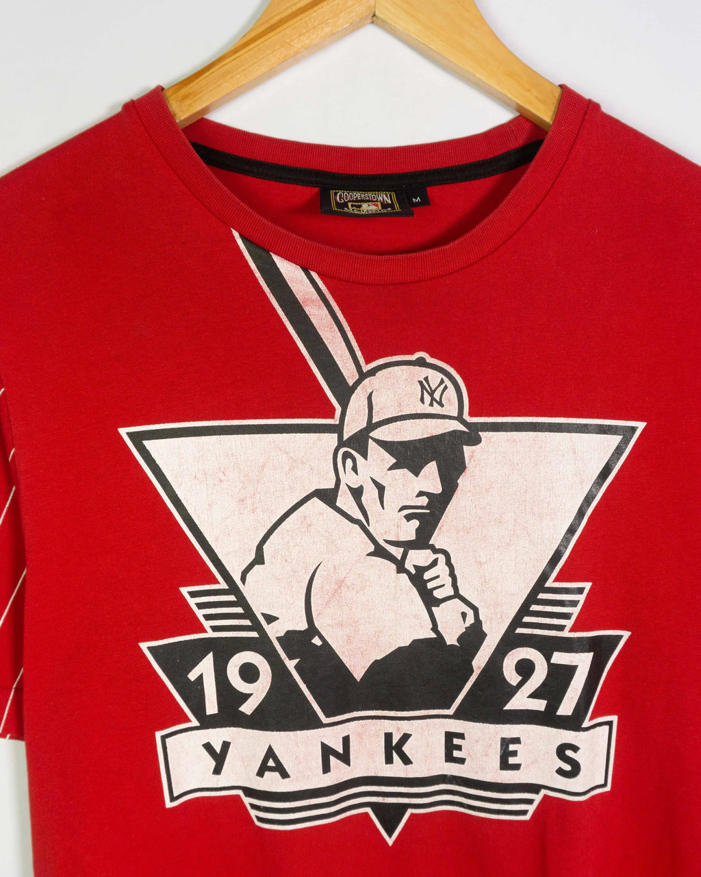 Camiseta Yankees Cooperstown Roja Vintage 90s — Talla M