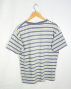 Camiseta Levi's Rayas Azul Gris Vintage 90s — Talla M