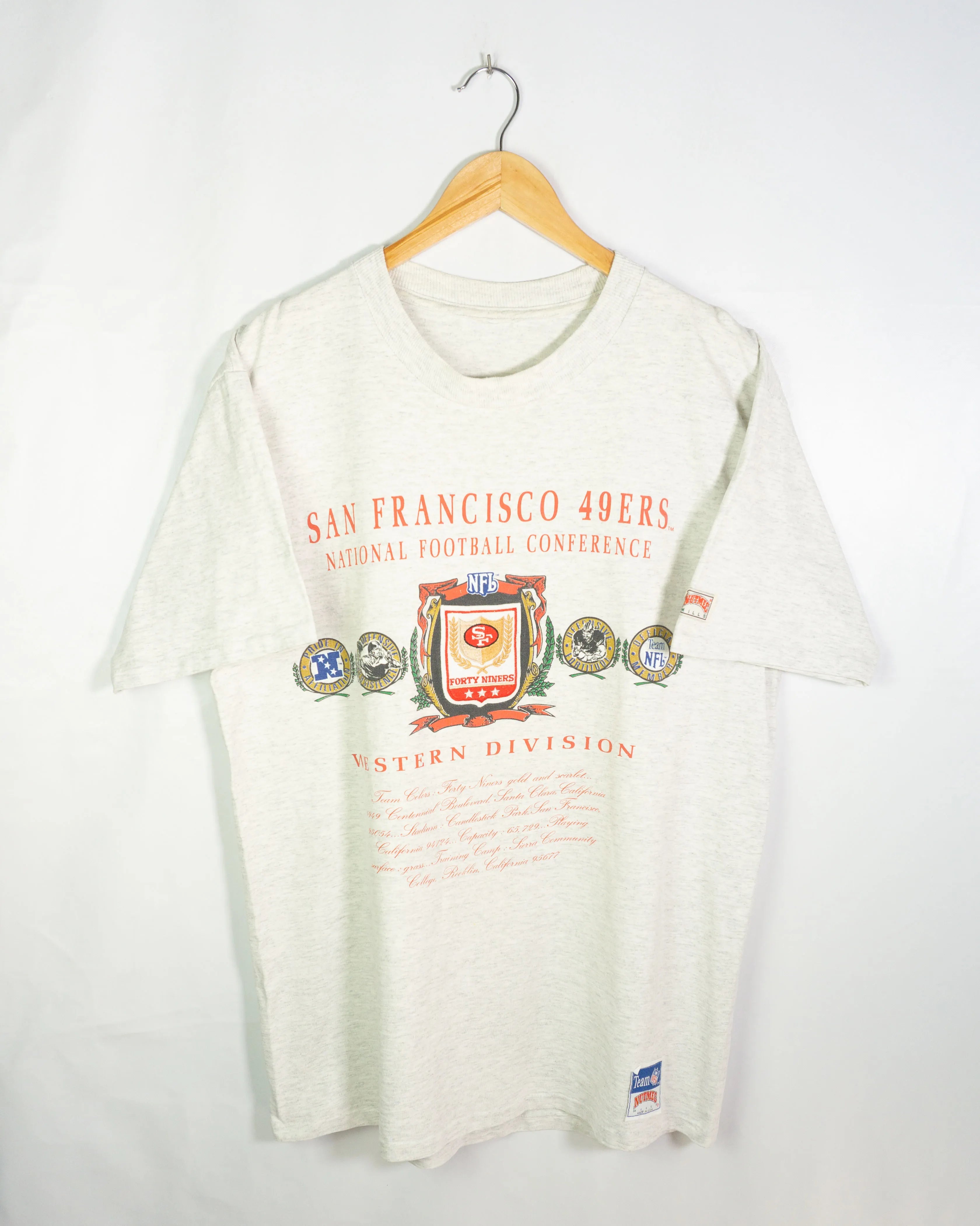 Camiseta NFL 49ers Western Division Vintage 90s — Talla L