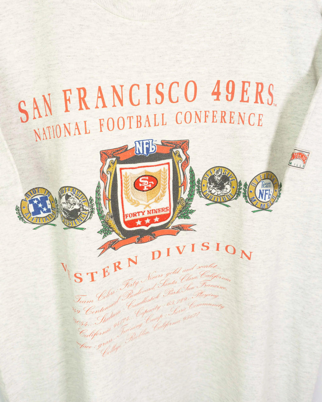 Camiseta NFL 49ers Western Division Vintage 90s — Talla L