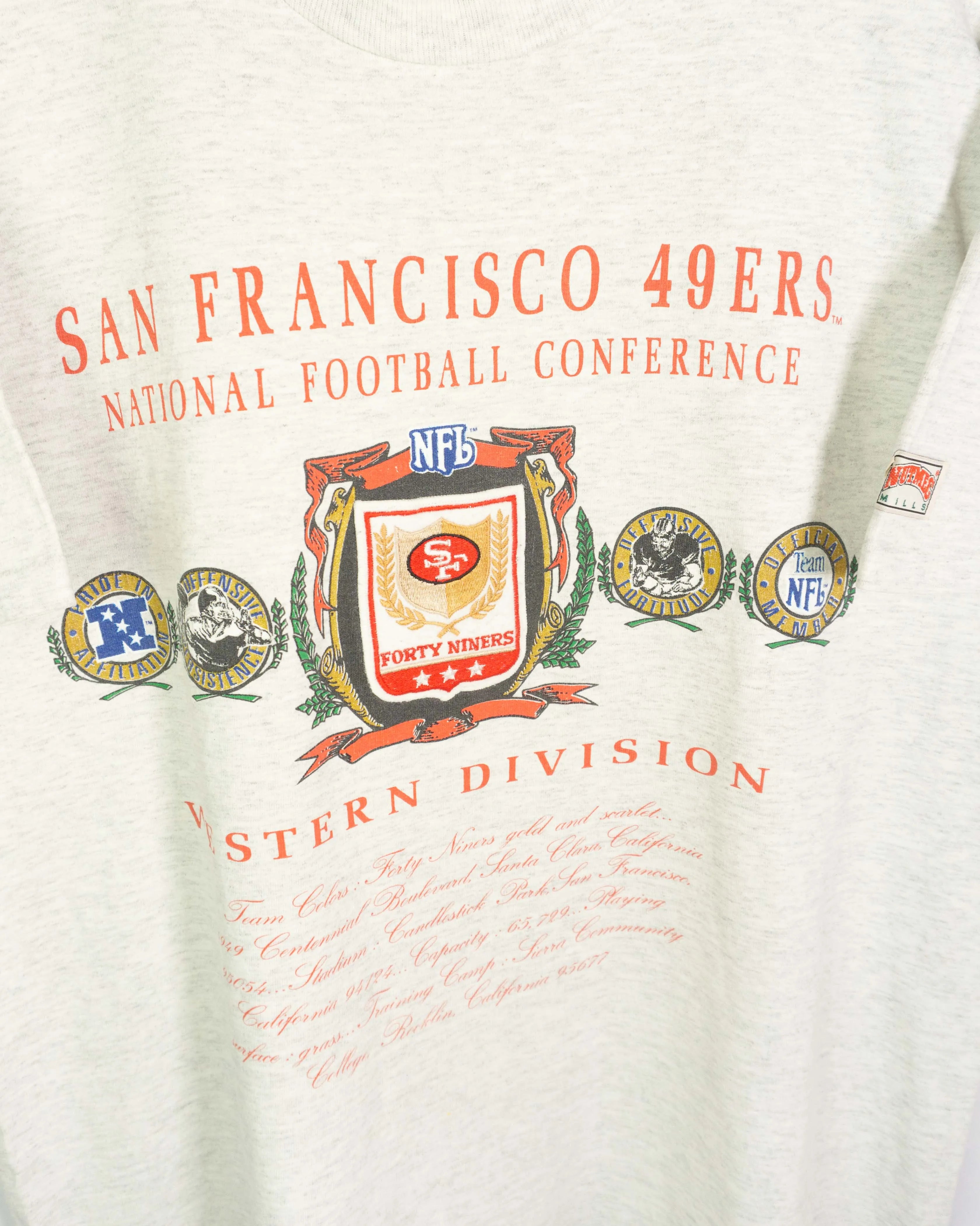Camiseta NFL 49ers Western Division Vintage 90s — Talla L