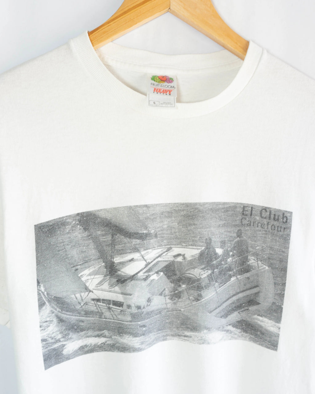 Camiseta El Club Carrefour Náutica Blanca 90s — Talla S