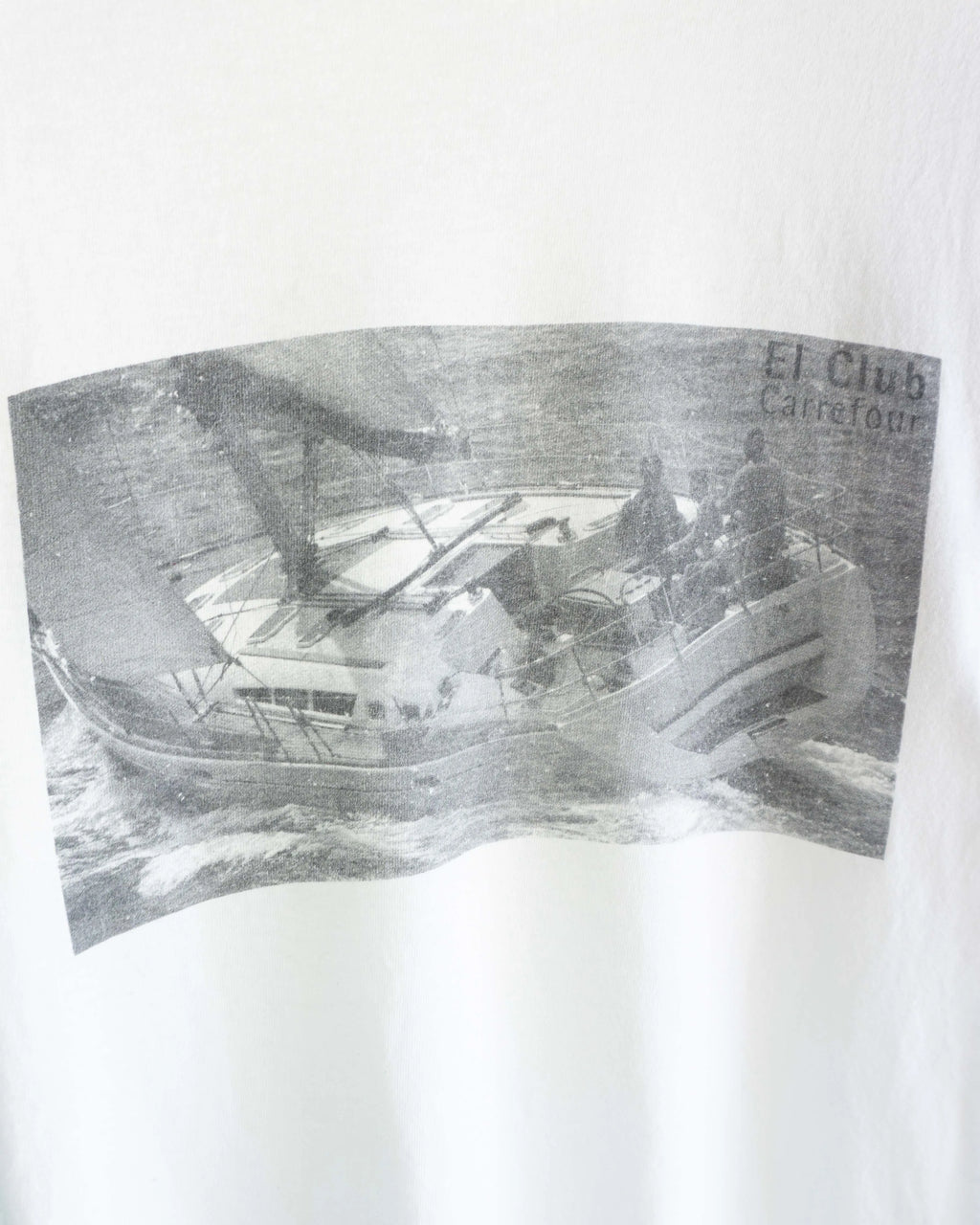 Camiseta El Club Carrefour Náutica Blanca 90s — Talla S