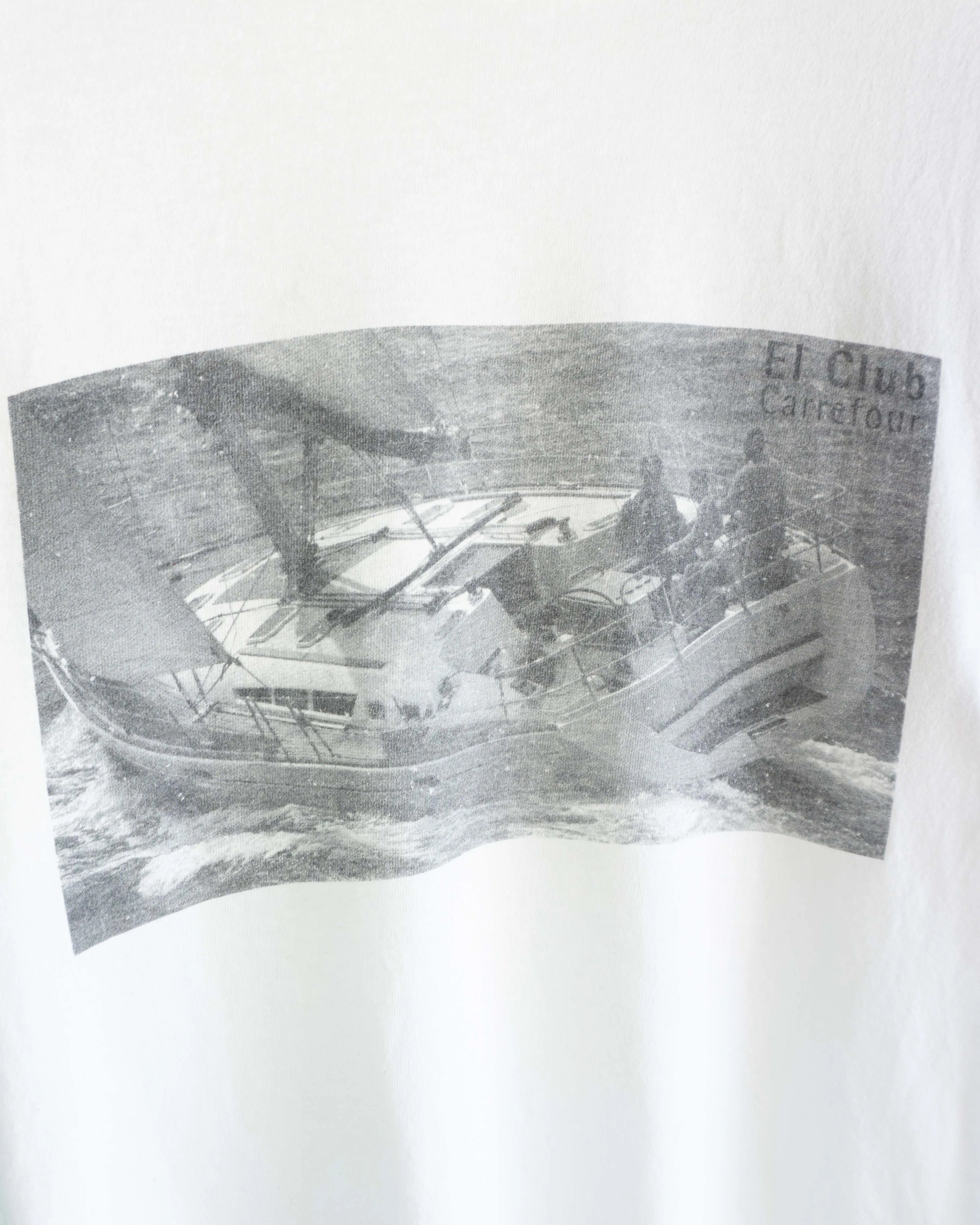 Camiseta El Club Carrefour Náutica Blanca 90s — Talla S