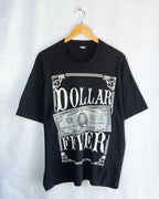 Camiseta Dollar Fever Bourbon Whiskey Negra 90s — Talla XL