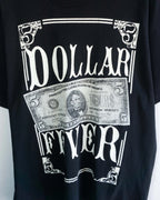 Camiseta Dollar Fever Bourbon Whiskey Negra 90s — Talla XL