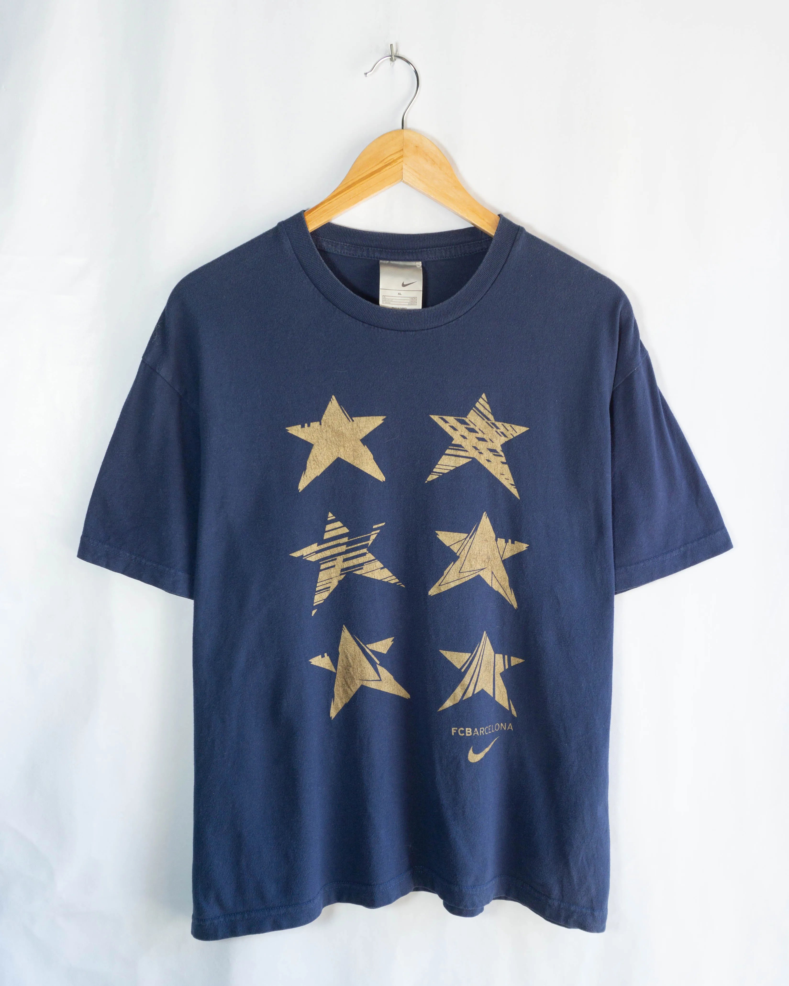 Camiseta Nike FC Barcelona Estrellas Azul 00s — Talla XL