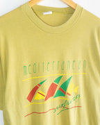 Camiseta Mediterranean Surfing Verde Vintage 80s — Talla S