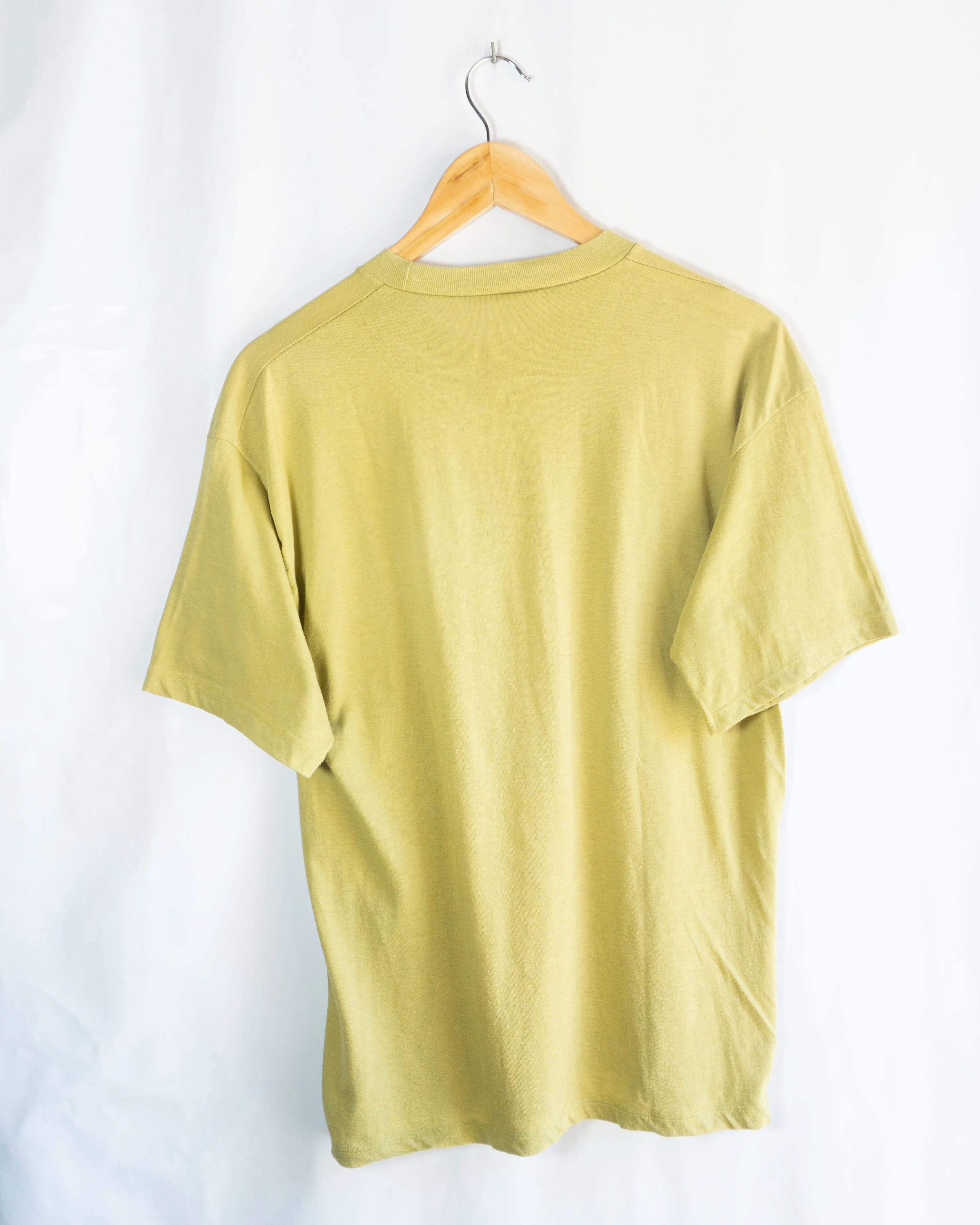 Camiseta Mediterranean Surfing Verde Vintage 80s — Talla S