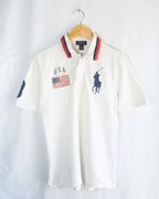 Polo Ralph Lauren Big Pony USA Blanco 00s — Talla S