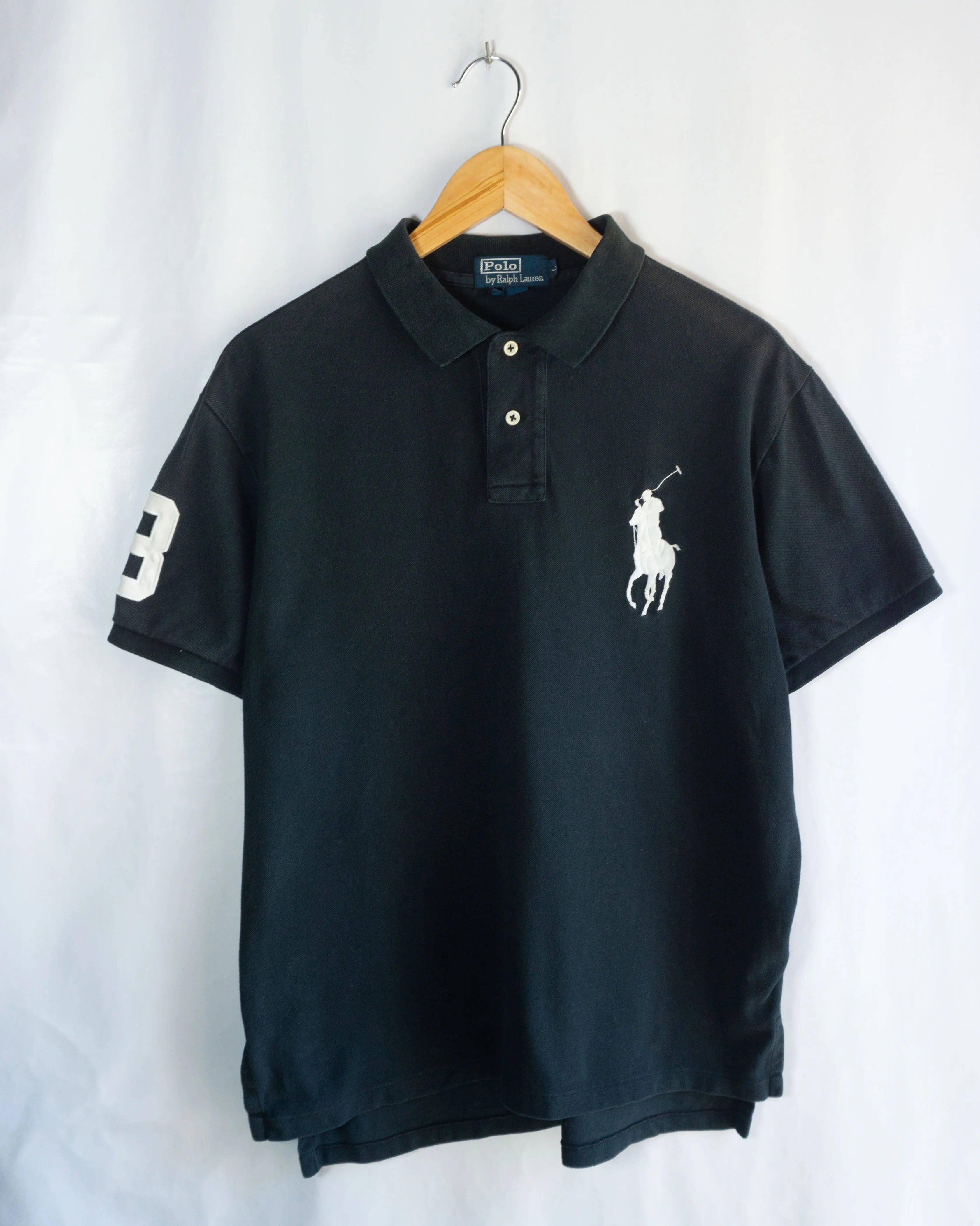 Polo Ralph Lauren Big Pony Negro 00s — Talla L