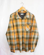 Camisa Columbia Cuadros Naranja Oliva — Talla XL
