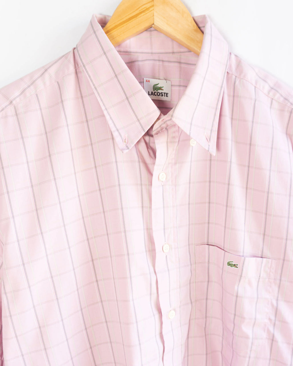 Camisa Lacoste Rosa Cuadros vintage 00s — Talla 44
