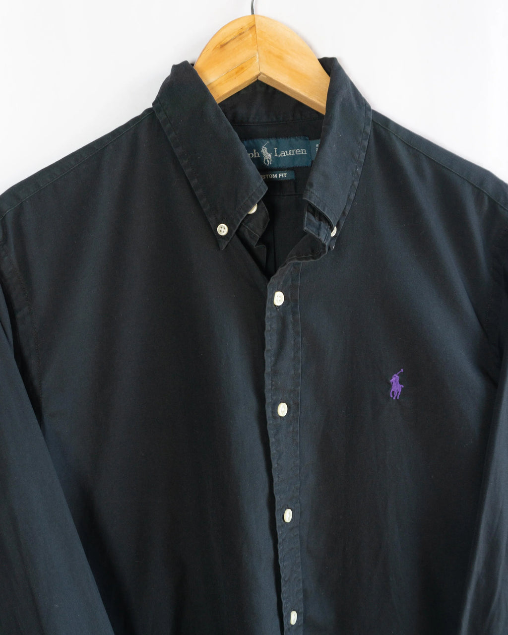 Camisa Ralph Lauren Negra vinatge 90s — Talla M
