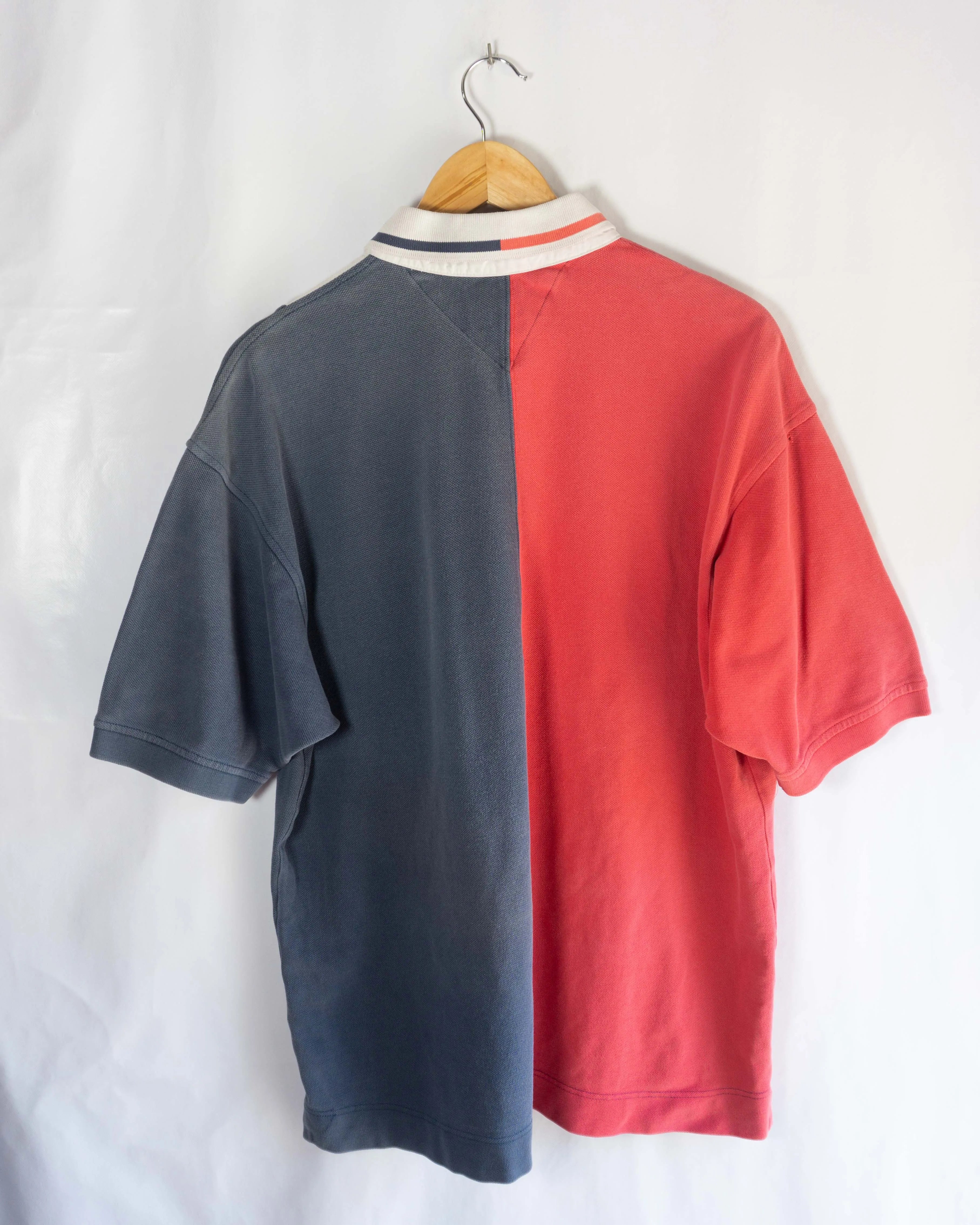 Polo Tommy Hilfiger Vintage 90s Rayas Bloques de Color — Talla L