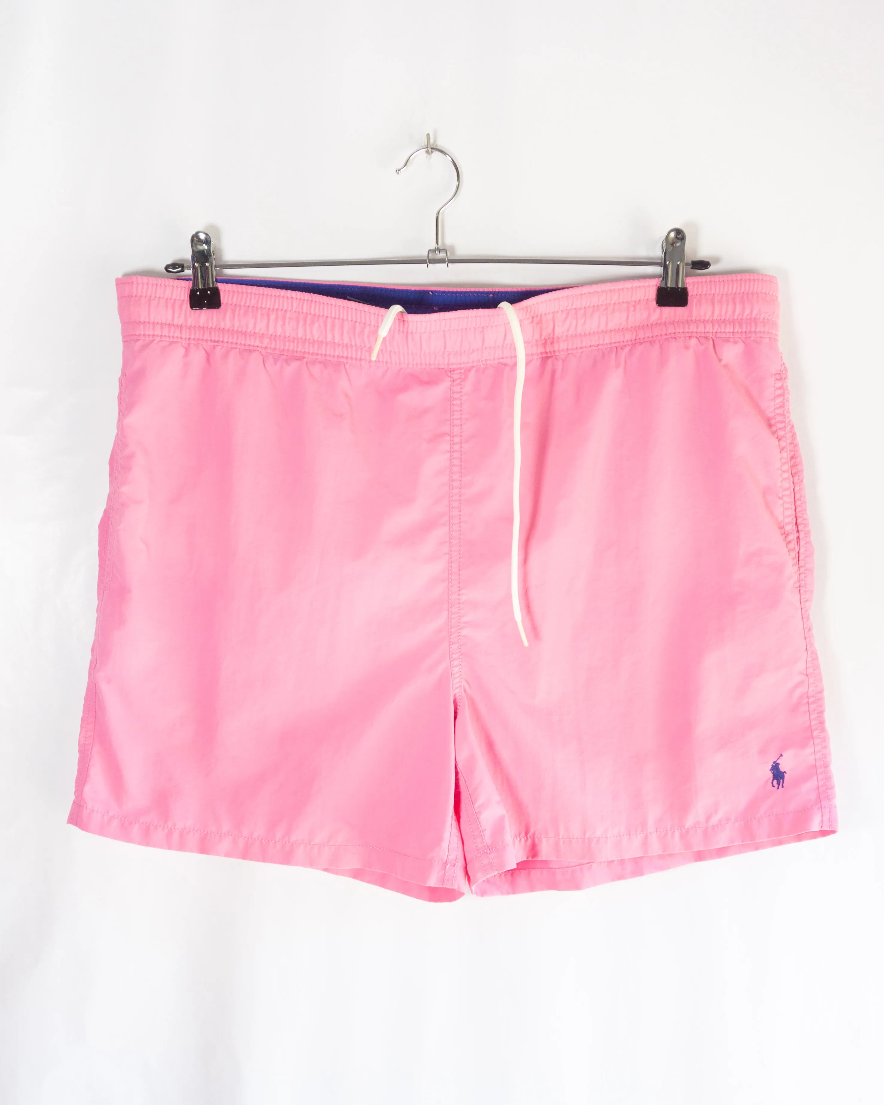 Bañador Polo Ralph Lauren Rosa Logo Azul — Talla L