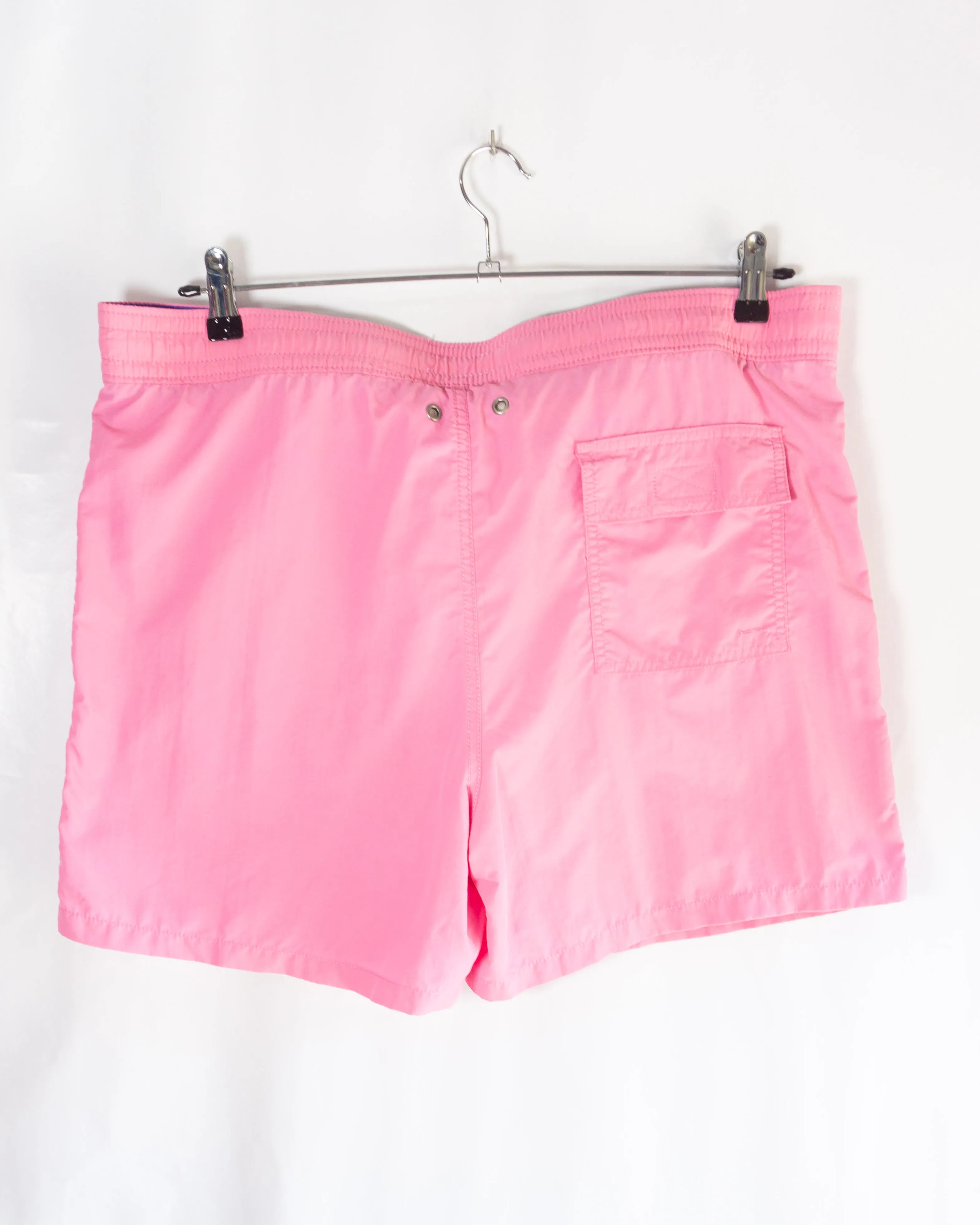 Bañador Polo Ralph Lauren Rosa Logo Azul — Talla L