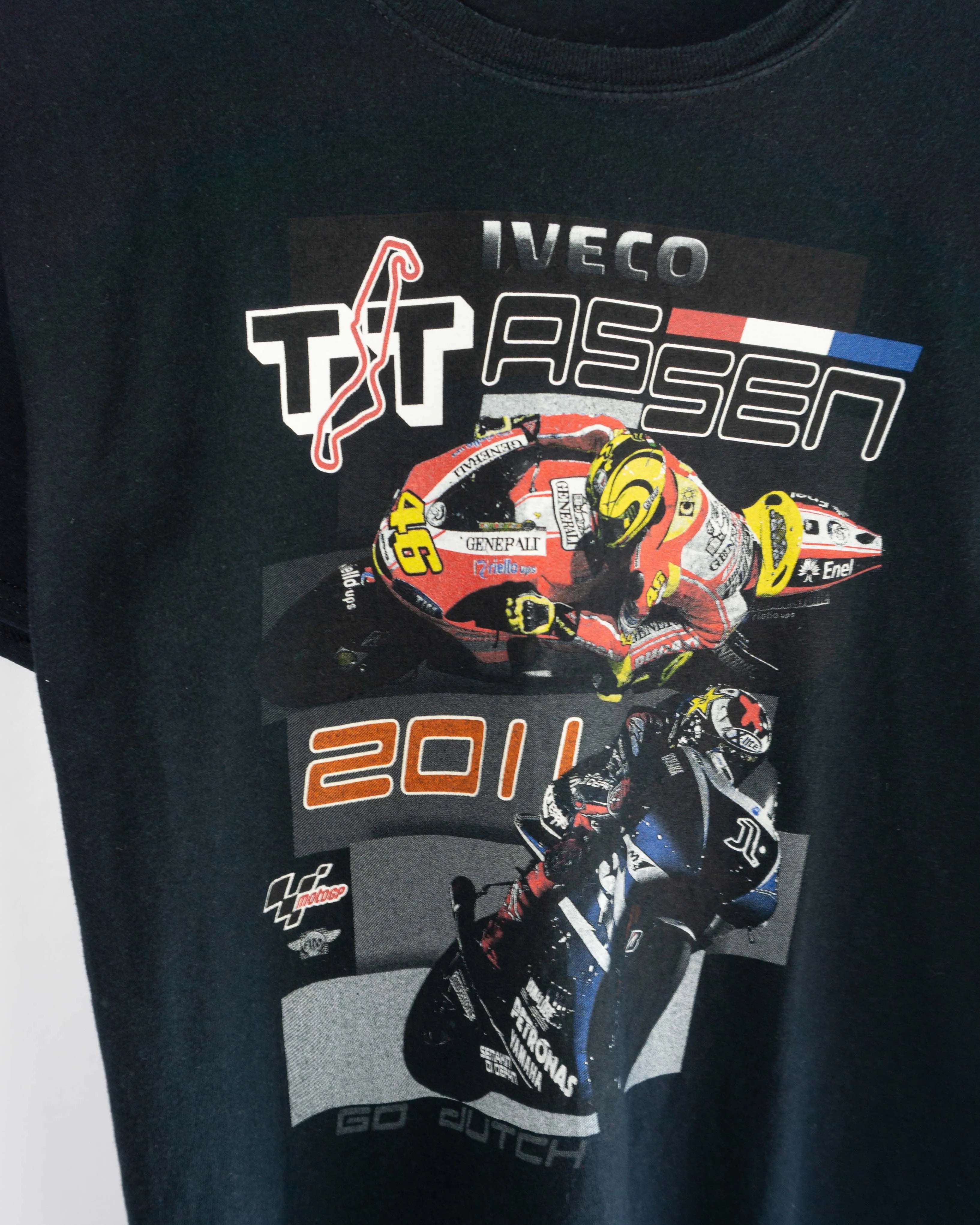 Camiseta TT Assen 2011 Iveco Vintage Negra MotoGP — Talla S