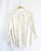 Camisa Vintage Abstracta en Tonos Pastel — Talla M