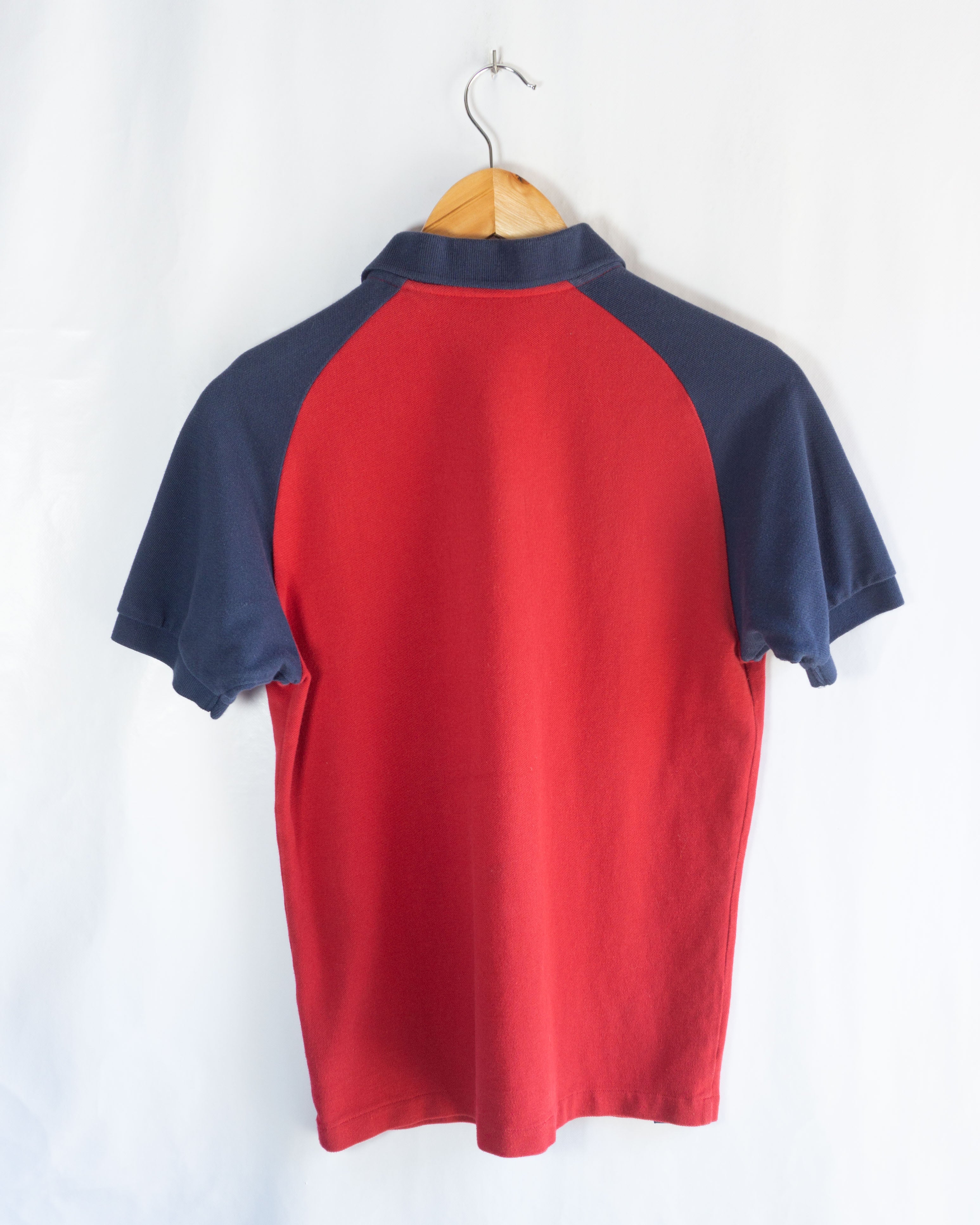 Polo Nike Vintage Colorblock Rojo y Azul — Talla XS