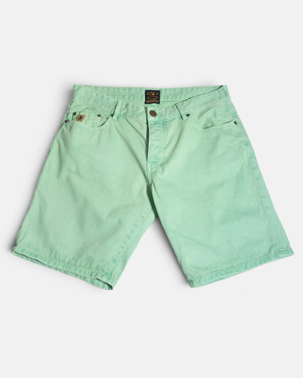 Bermuda Lois Jeans Verde Menta Vintage — Talla M