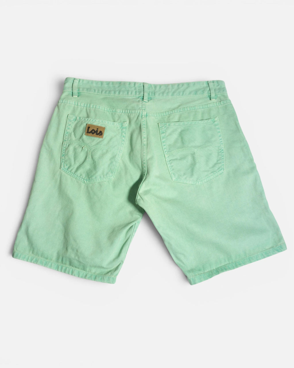 Bermuda Lois Jeans Verde Menta Vintage — Talla M