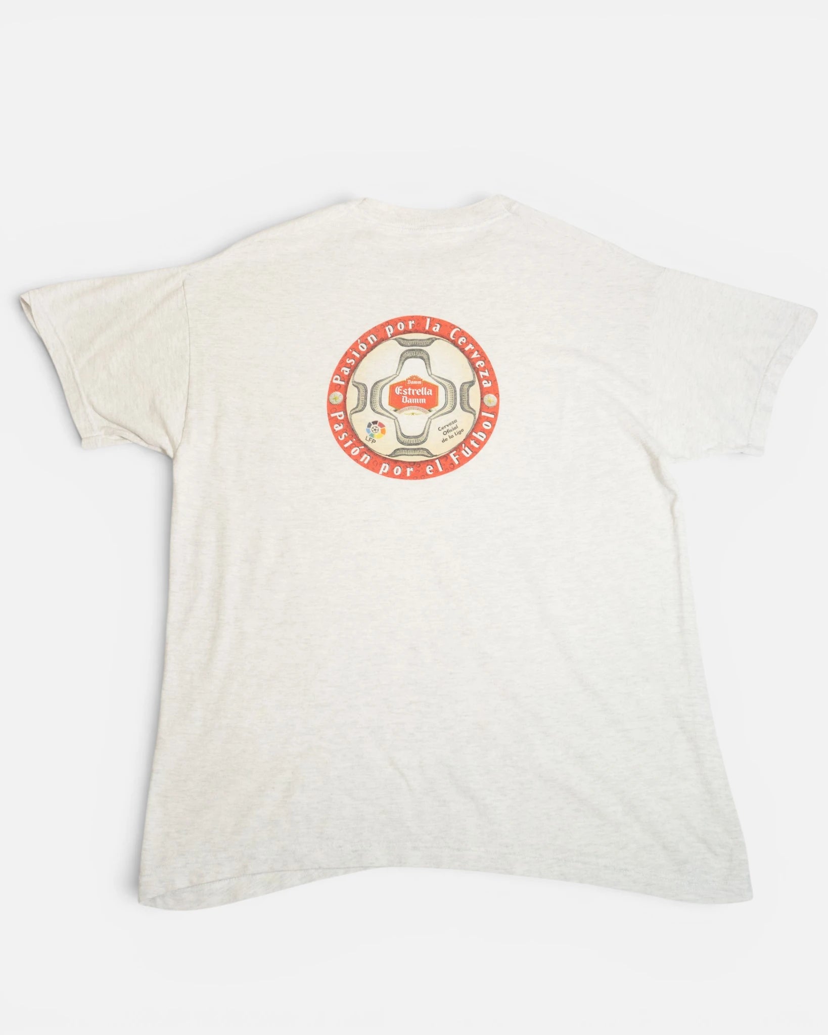 Camiseta Estrella Damm LFP Fútbol Vintage — Talla L