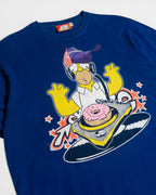 Camiseta Los Simpson Homer DJ Vintage Azul — Talla L