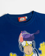 Camiseta Los Simpson Homer DJ Vintage Azul — Talla L