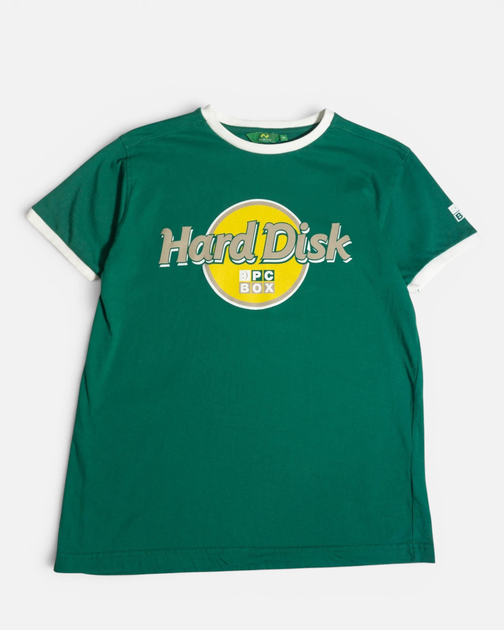 Camiseta Hard Disk PC Box Verde Ringer — Talla M