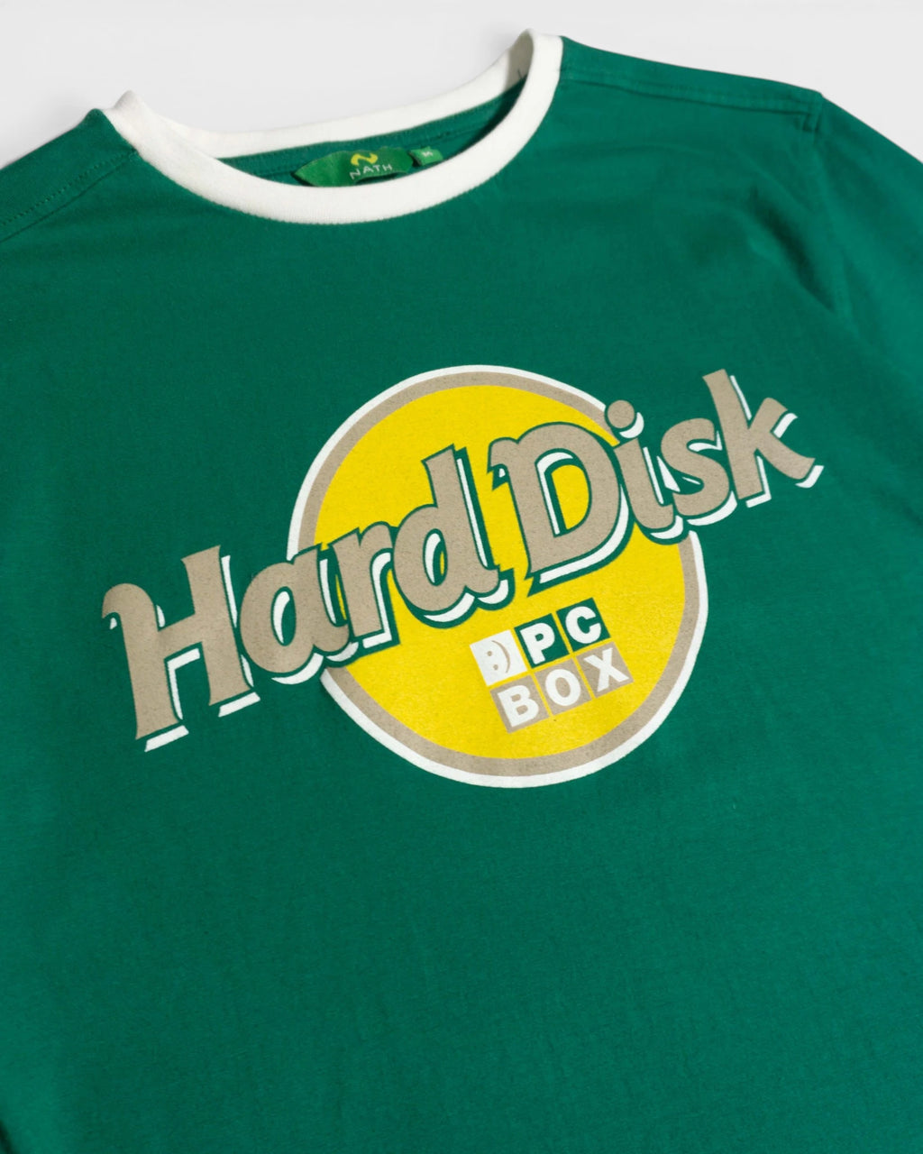 Camiseta Hard Disk PC Box Verde Ringer — Talla M