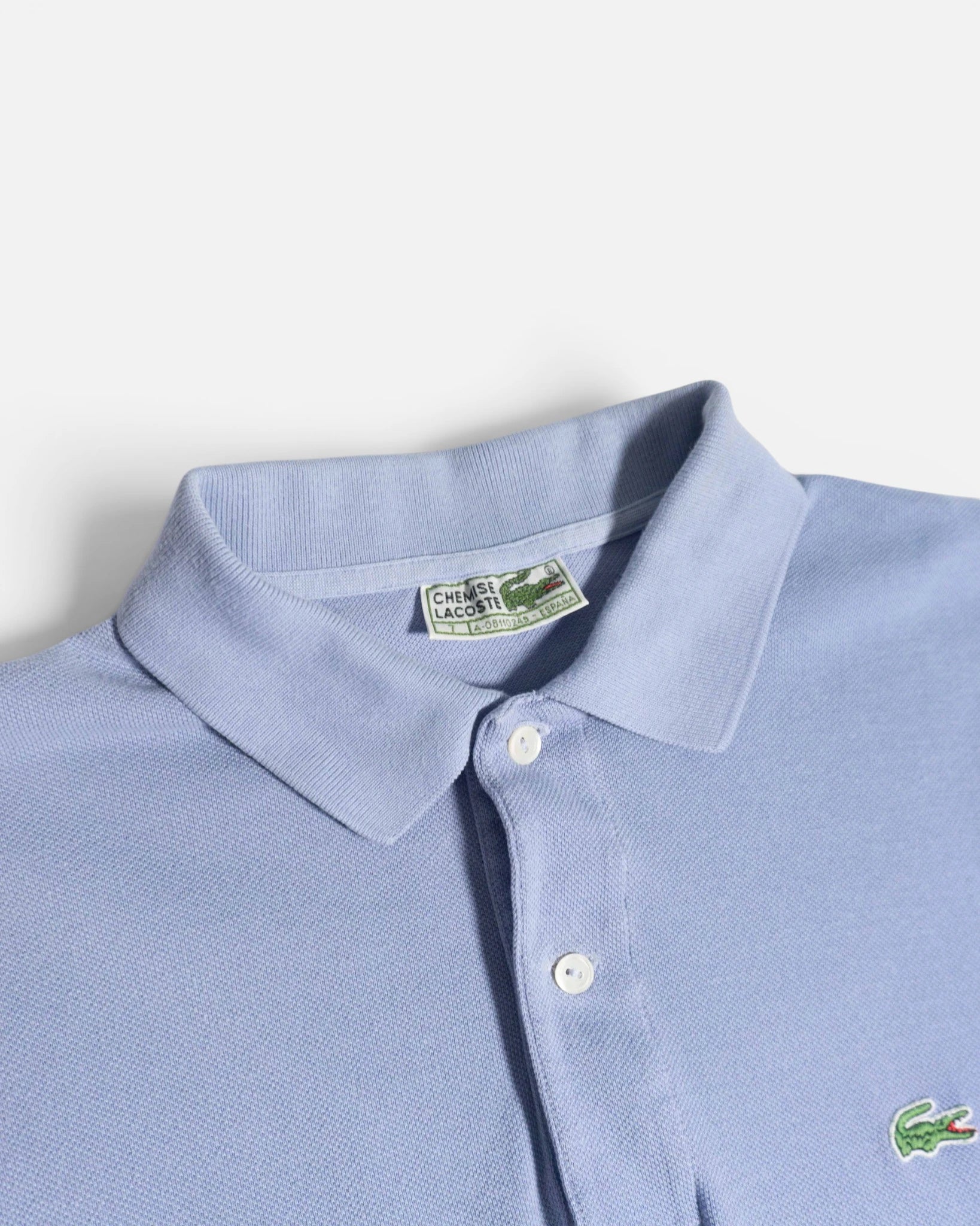 Polo Lacoste Vintage Azul Claro  — Talla L