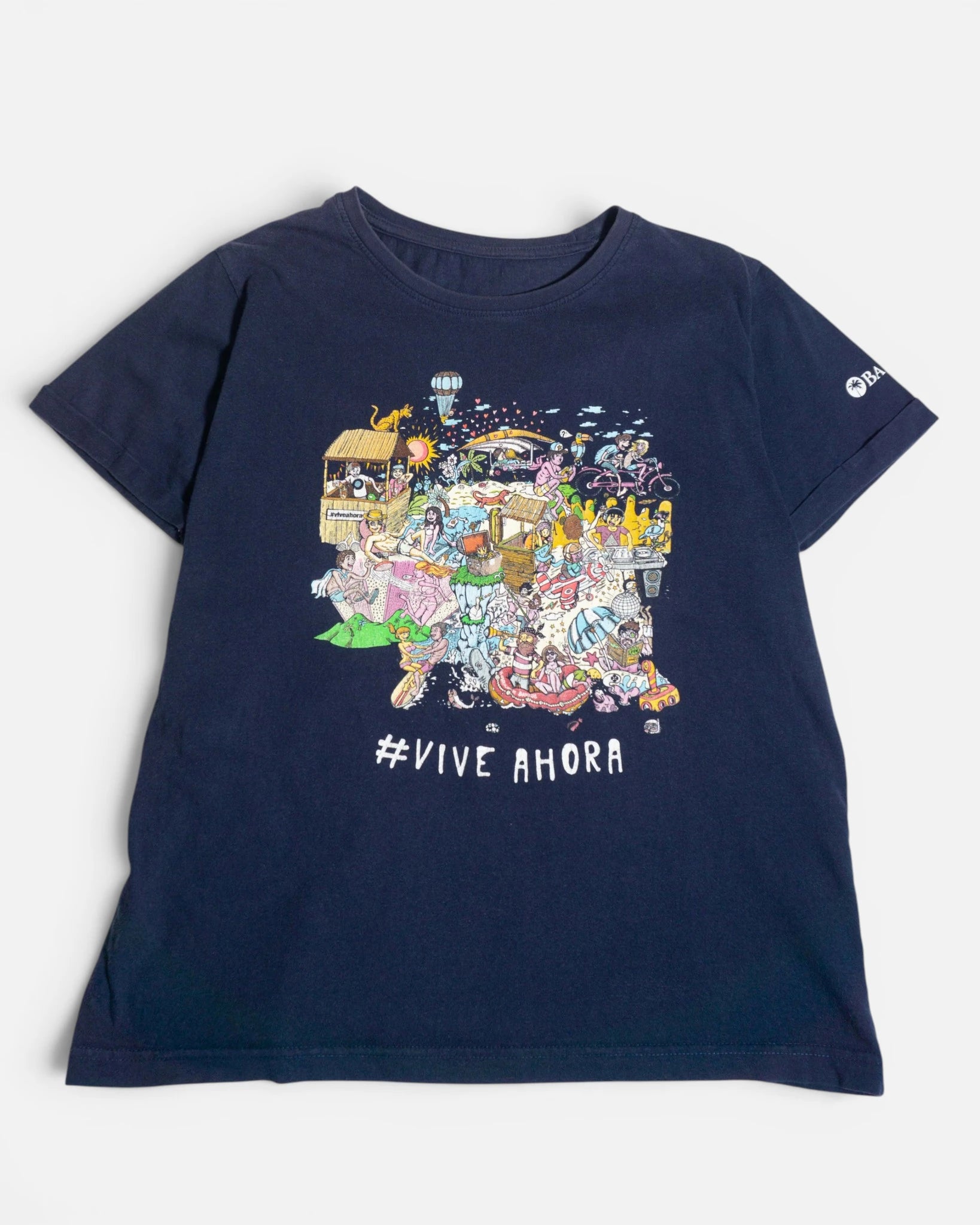 Camiseta Ron Barcelo Kukuxumusu Vive Ahora — Talla XS
