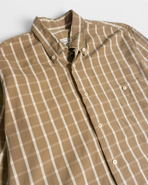 Camisa Burberry Vintage de Cuadros Camel — Talla M