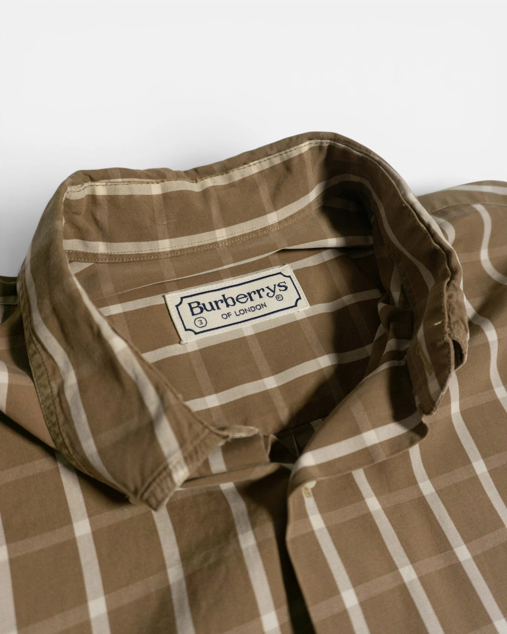 Camisa Burberry Vintage de Cuadros Camel — Talla M