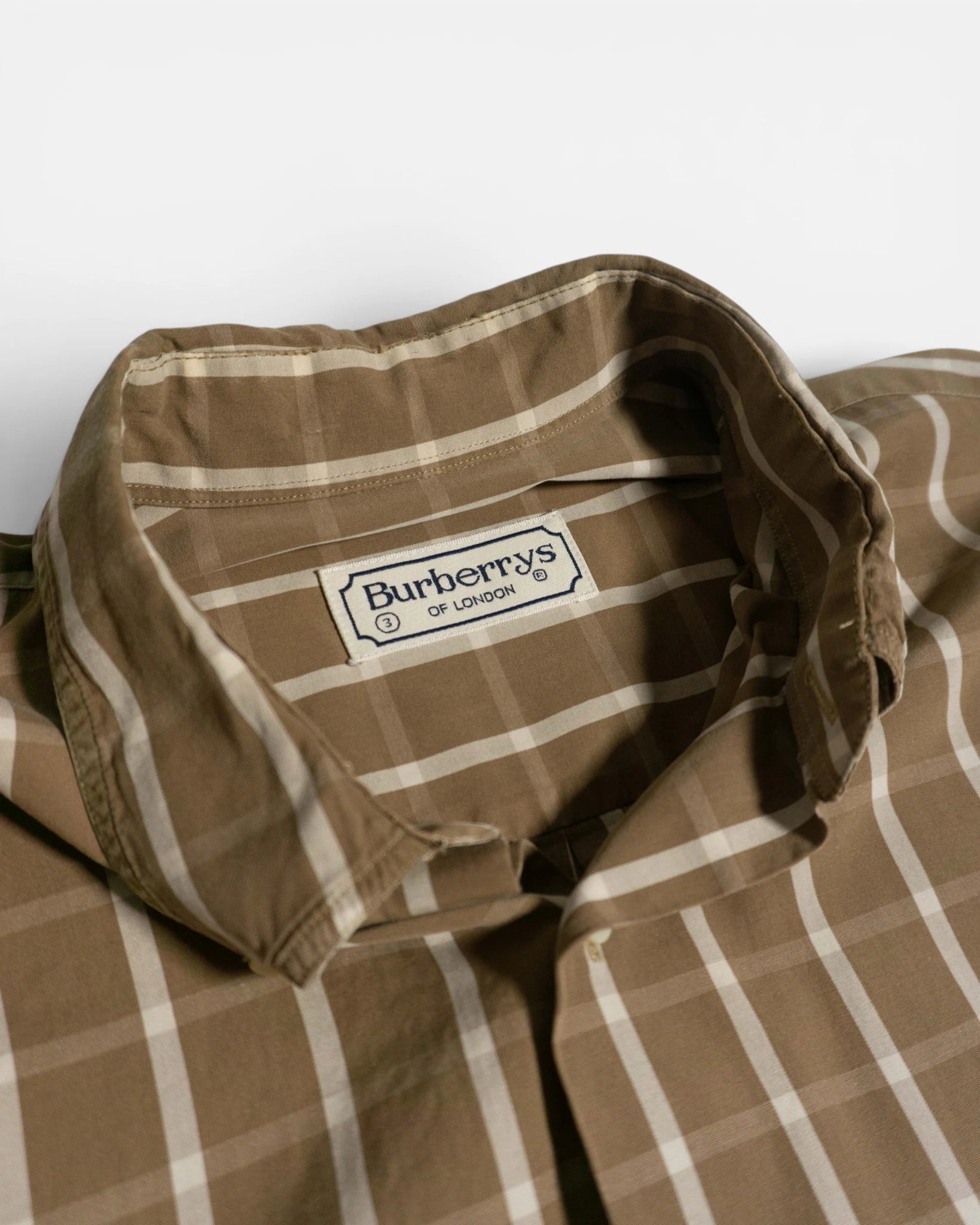 Camisa Burberry Vintage de Cuadros Camel — Talla M