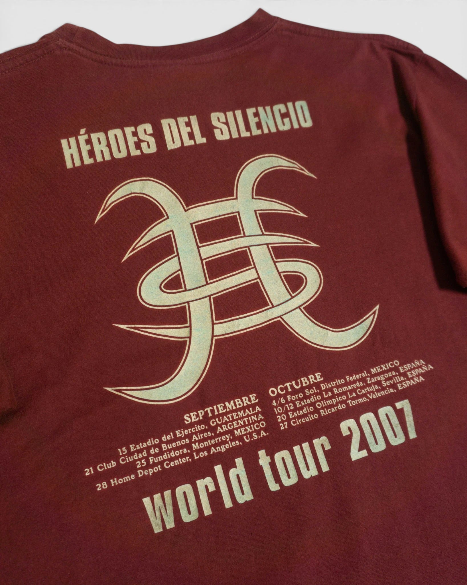 Camiseta Héroes del Silencio Gira 2007 — Talla L