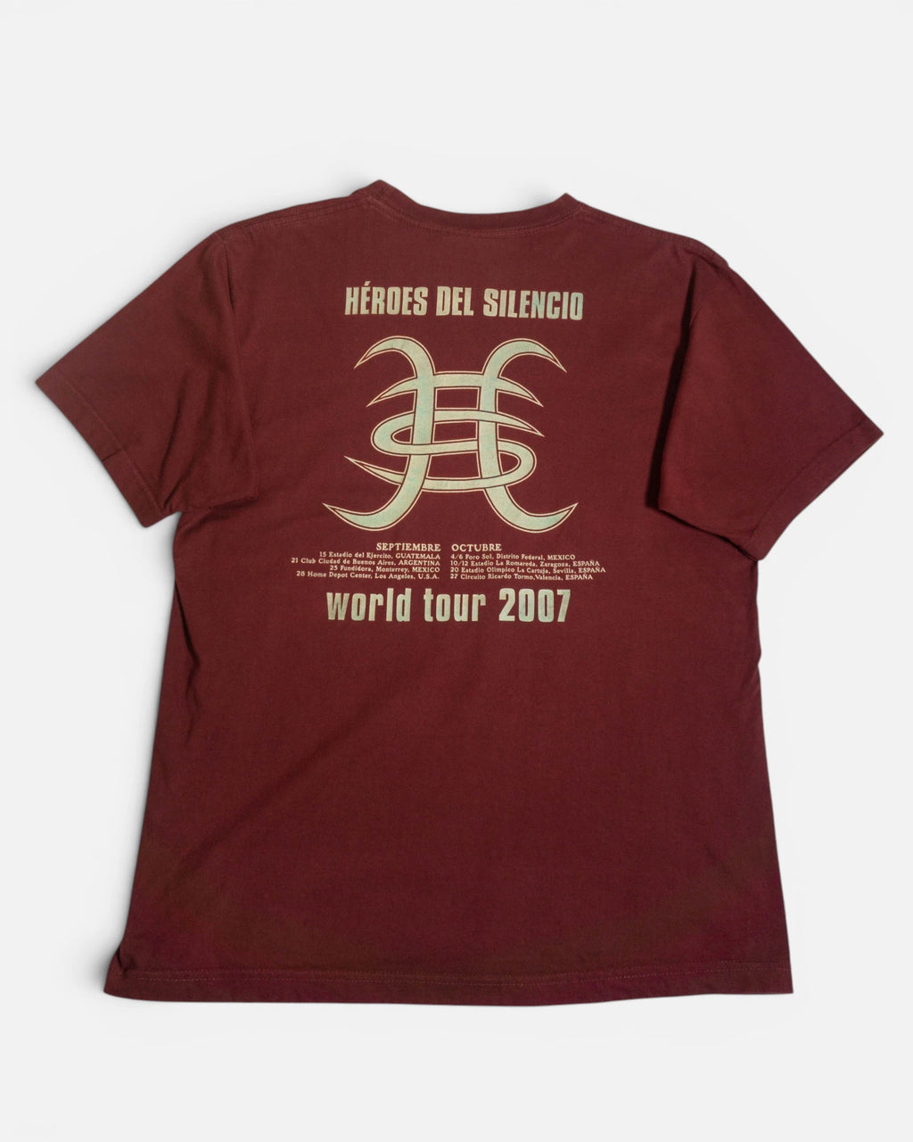 Camiseta Héroes del Silencio Gira 2007 — Talla L